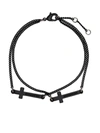 Dsquared2 Layered Cross Charm Bracelet In Black
