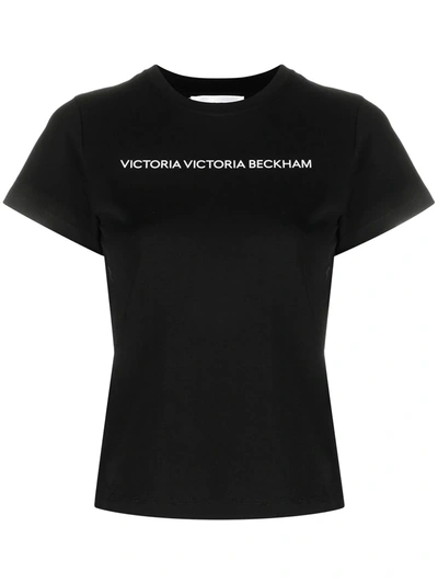 Victoria Victoria Beckham Logo-print Short-sleeved T-shirt In Schwarz