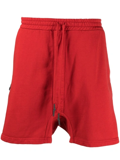 11 By Boris Bidjan Saberi Drop-crotch Shorts In Red