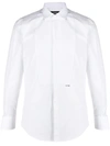 Dsquared2 Logo Print Button-down Shirt In White