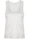 SAINT LAURENT EMBROIDERED-LOGO TANK TOP