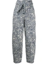 ULLA JOHNSON OTTO HIGH-RISE MARBLE JEANS