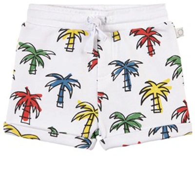 Stella Mccartney Babies' Palm Tree-print Drawstring Shorts In Multicolor