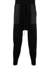 The Viridi-anne Fleece-lined Slim Trousers In Black