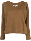 MARGARET HOWELL V-NECK KNITTED JUMPER