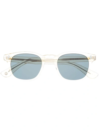 Garrett Leight Transparent Square-frame Sunglasses In 大地色