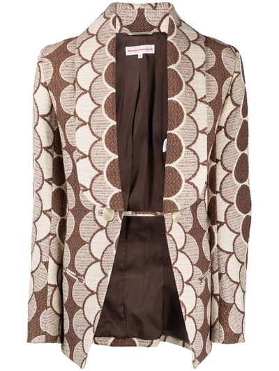 Pre-owned Walter Van Beirendonck Geometric Print Jacket In Brown