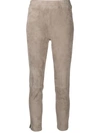 INCENTIVE! CASHMERE CROPPED LEATHER TROUSERS