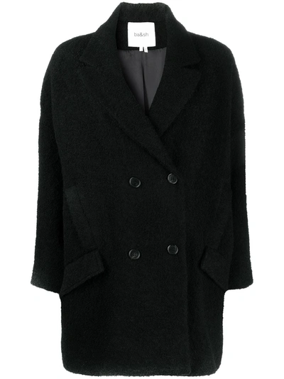 Ba&sh Sabi Double-breasted Coat In Black