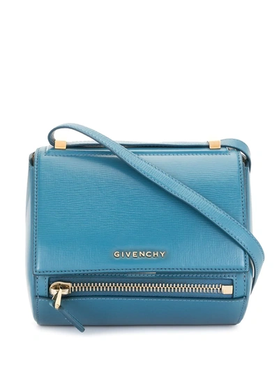 Pre-owned Givenchy Mini Pandora Crossbody Bag In Blue