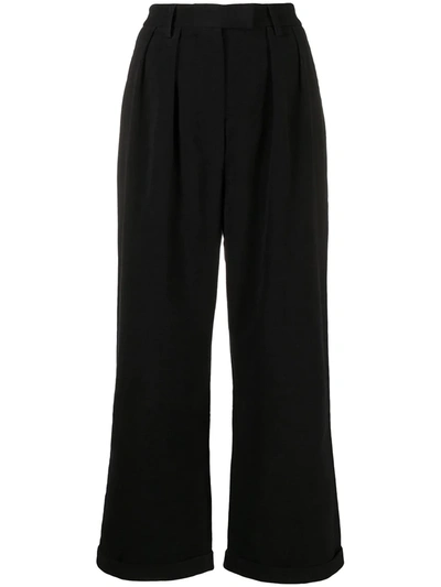 Katharine Hamnett Camilla Organic Cotton Moleskin Trousers In Black