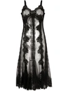 DOLCE & GABBANA SHEER LACE FLARED DRESS