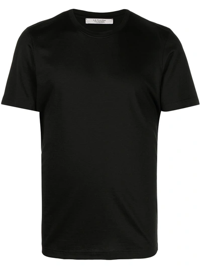 La Fileria For D'aniello Fine-knit Cotton T-shirt In Black