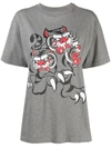 Kenzo Kansai Yamamoto Three Tigers T-shirt In Grey