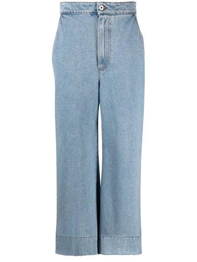 Loewe Wide-leg Flared Jeans In Blue