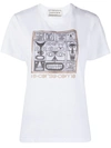 10 Corso Como Faces-print Cotton T-shirt In White