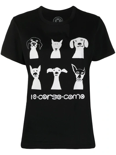 10 Corso Como Logo-print T-shirt In Black