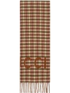 GUCCI CHECKED WOOL SCARF