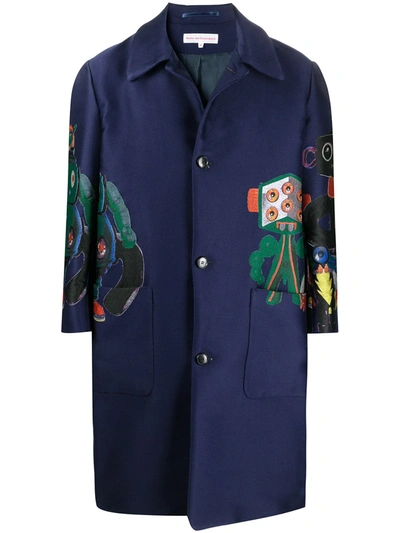 Pre-owned Walter Van Beirendonck W-family Khiva Coat In Blue