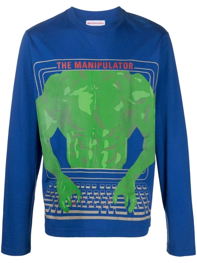 Pre-owned Walter Van Beirendonck Computer Long-sleeved T-shirt In Blue