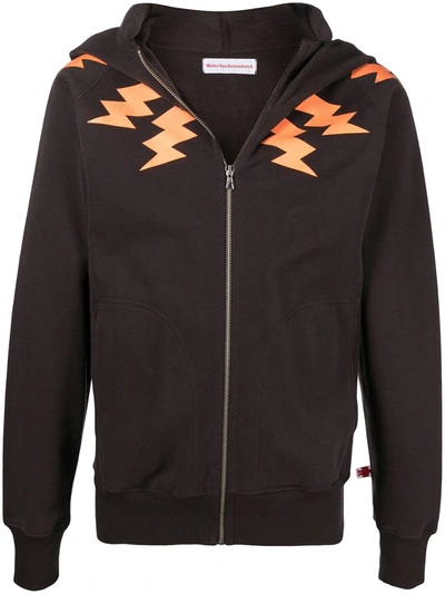 Pre-owned Walter Van Beirendonck Duk Duk Zip-up Hoodie In Brown