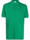 Etro Embroidered-logo Cotto Polo Shirt In Green