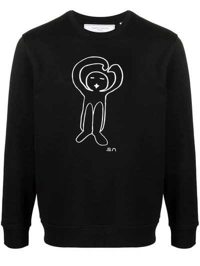Société Anonyme Cartoon-print Sweater In Black