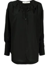 Iro Amaze Ruffle-trimmed Crepe De Chine Blouse In Black