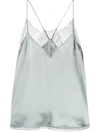 IRO CHIFFON-TRIMMED SATIN CAMISOLE