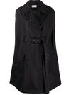 RED VALENTINO PLEATED BACK TRENCH CAPE