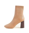 LOEFFLER RANDALL ELISE SLIM ANKLE BOOTIE WITH BLOCK HEEL IN TABAC