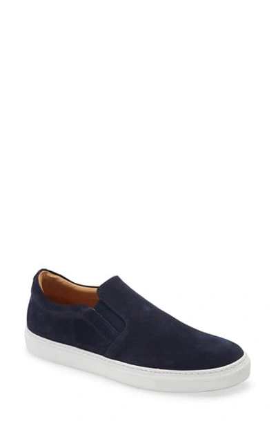 To Boot New York Mateo Slip-on Sneaker In Blue Suede
