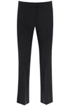 Alexander Mcqueen Split-detail Tailored Trousers In Black (black)