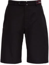 Alexander Mcqueen Cotton Bermuda With Logo In Black