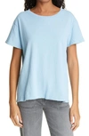 Nili Lotan Brady Cotton Jersey T-shirt In Light Blue