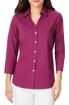 Foxcroft Mary Button-up Blouse In Persian Plum