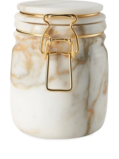 Editions Milano Miss Marble Calacatta Marble Jar In Ivory