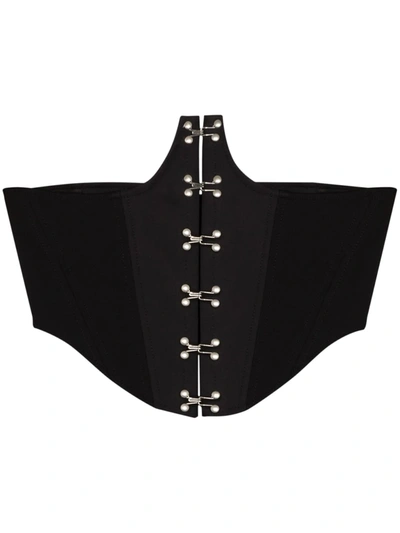 Dion Lee Hook-fastening Underbust Corset In Black