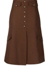 VICTORIA BECKHAM MULTI-POCKET MIDI SKIRT