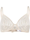 Eres Officielle Leavers Lace Underwired Soft-cup Bra In Neutrals