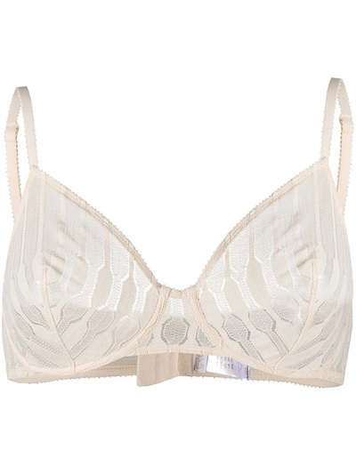 Eres Officielle Leavers Lace Underwired Soft-cup Bra In Pink