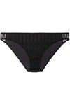 Eres Ebene Leavers Lace-trimmed Stretch-jersey Briefs In Black