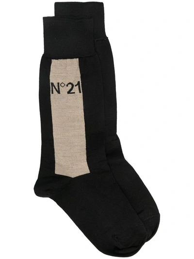 N°21 Logo Socks In Black