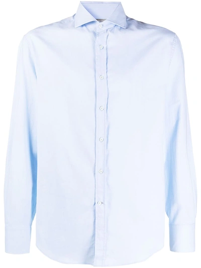 Brunello Cucinelli Classic Tailored Shirt In Blue