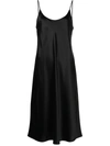 La Perla Black Silk Scoop-neck Satin Cami Nightdress