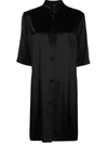 La Perla Black Silk Shirt Night Dress In Black
