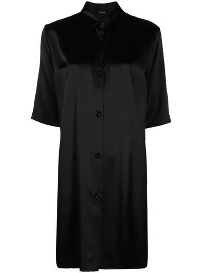 La Perla Black Silk Shirt Night Dress