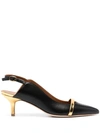 MALONE SOULIERS CONTRAST STRAP SLINGBACK PUMPS