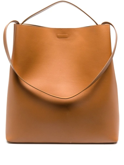 Aesther Ekme Large Leather Tote Bag In Brown