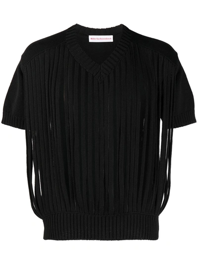 Pre-owned Walter Van Beirendonck Tube Knitted Top In Black